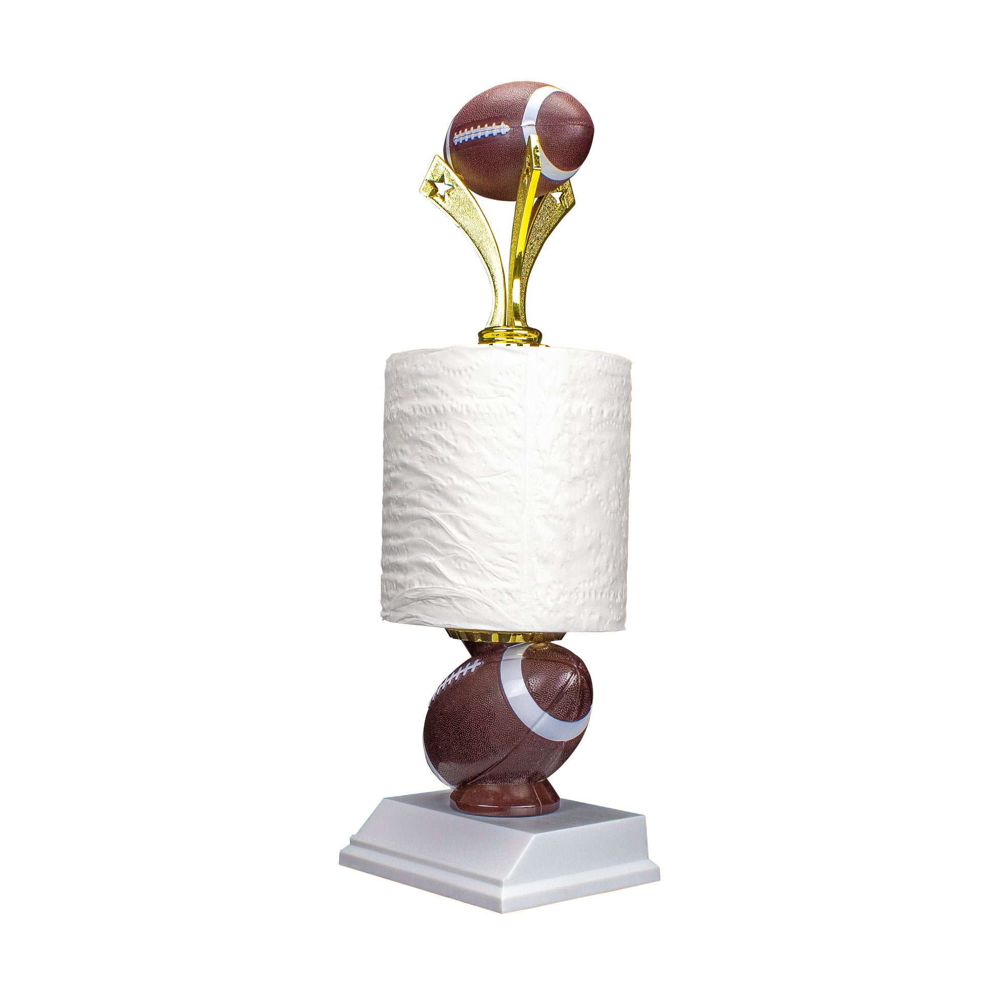 Last Place Football Trophy, Toilet Paper Award of Shame, Personalized 13.75-Inch Fantasy Loser Trophy