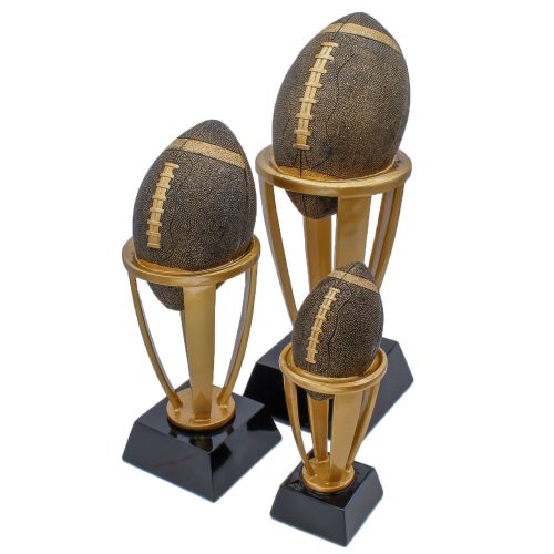 Football Tower Trophy | Engraved Football Award - 7.5, 10.75 or 13 Inch Tall Decade Awards