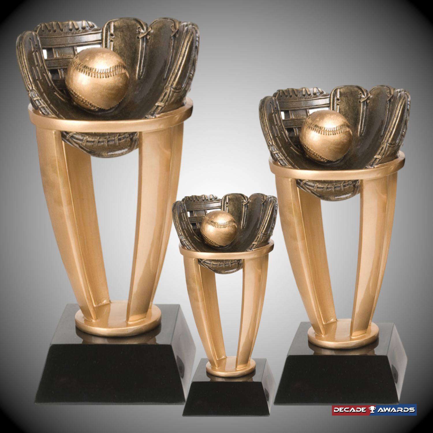 Baseball or Softball Tower Trophy | Engraved Baseball Award - 7.5, 10.75 or 13 Inch Tall Decade Awards