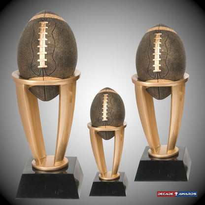 Football Tower Trophy | Engraved Football Award - 7.5, 10.75 or 13 Inch Tall Decade Awards
