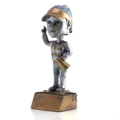 Team Mom Bobblehead Trophy | Engraved Team Mom Award - 6 Inch Tall Decade Awards