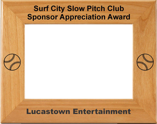 Team Thank you Picture Frame | Sponsor Appreciation Laser Engraved Picture Frame- 3 Sizes Decade Awards