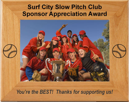 Team Thank you Picture Frame | Sponsor Appreciation Laser Engraved Picture Frame- 3 Sizes Decade Awards