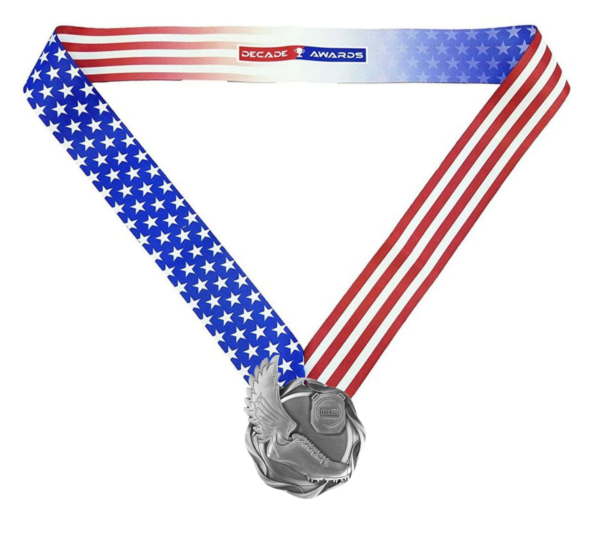 Track Fusion Medal- Gold, Silver or Bronze | Engraved Track Medallion - 3 Inch Wide Decade Awards