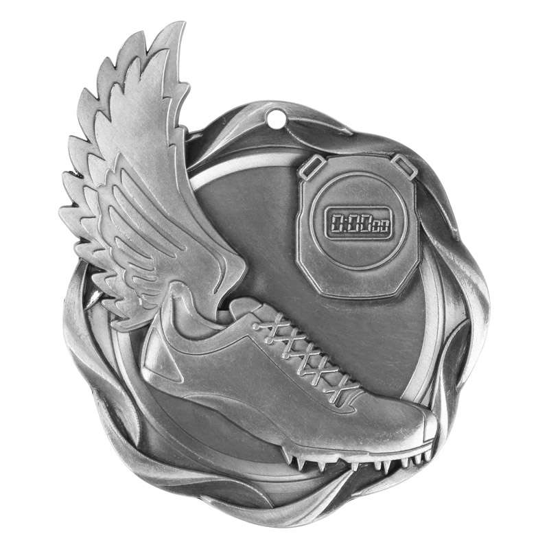 Track Fusion Medal- Gold, Silver or Bronze | Engraved Track Medallion - 3 Inch Wide Decade Awards