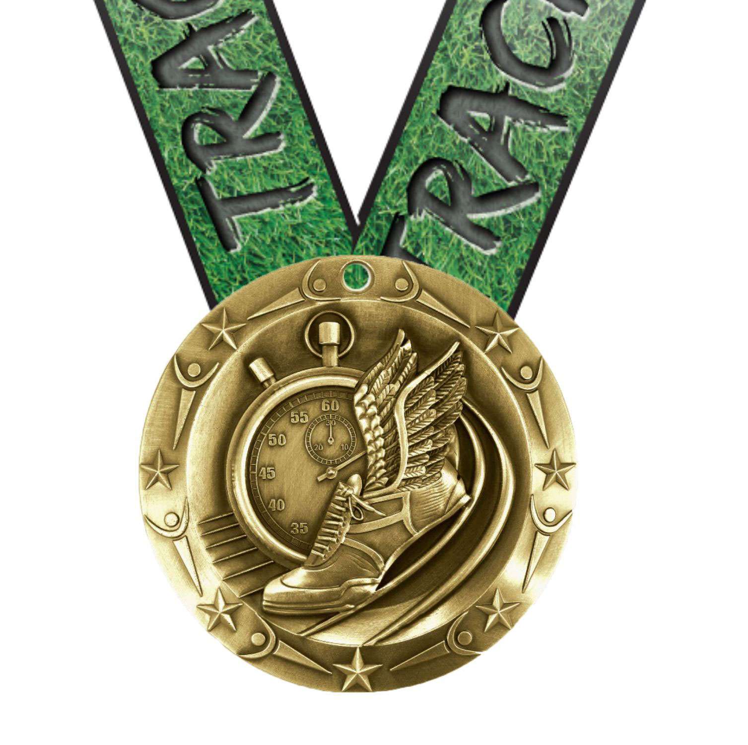 Personalized Track Medal and Ribbon | Gold, Silver or Bronze