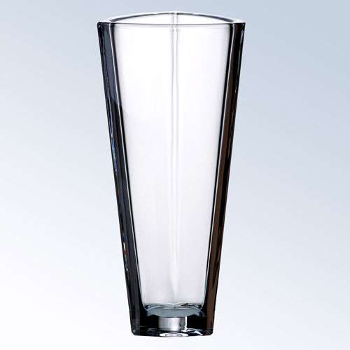 Trigon Vase Corporate Award | Engraved Crystal Vase - 11.75" Tall Decade Awards