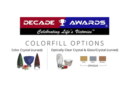 Trucking Tanker Trophy | Engraved Crystal Truck Corporate Award - 5" Wide Decade Awards