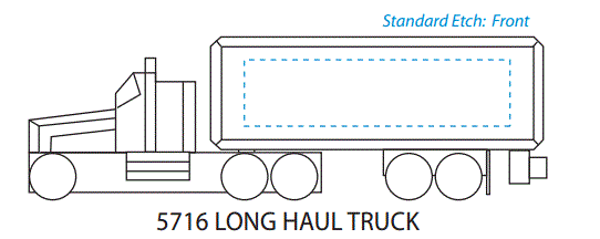 Trucking Trophy | Engraved Long Haul Truck Crystal Corporate Award - 5.125" Wide Decade Awards