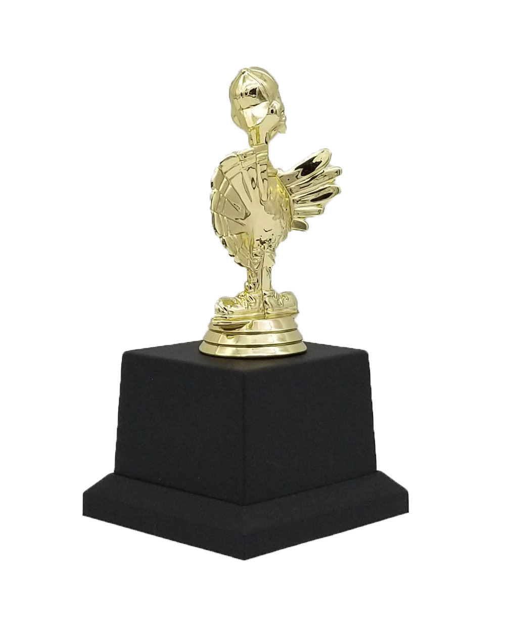 Bowling Comic Turkey Trophy | Engraved Thanksgiving Turkey Award - 7 Inch Tall