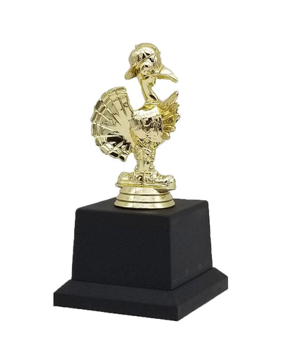 Bowling Comic Turkey Trophy | Engraved Thanksgiving Turkey Award - 7 Inch Tall