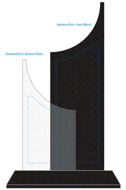 Tuxedo-Avalon Corporate Award | Engraved Black and Optical Crystal Award- 10" Tall Decade Awards