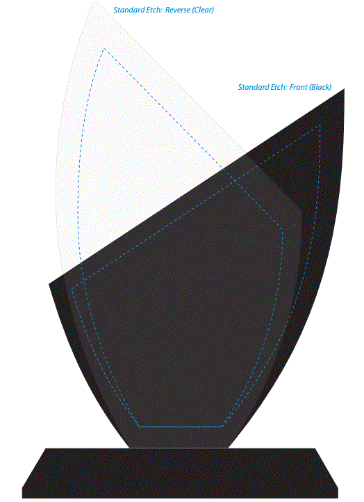 Tuxedo-Newport Corporate Award | Engraved Black and Optical Crystal Award - 10" Tall Decade Awards