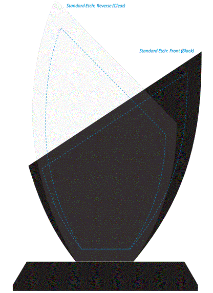 Tuxedo-Newport Corporate Award | Engraved Black and Optical Crystal Award - 10" Tall Decade Awards