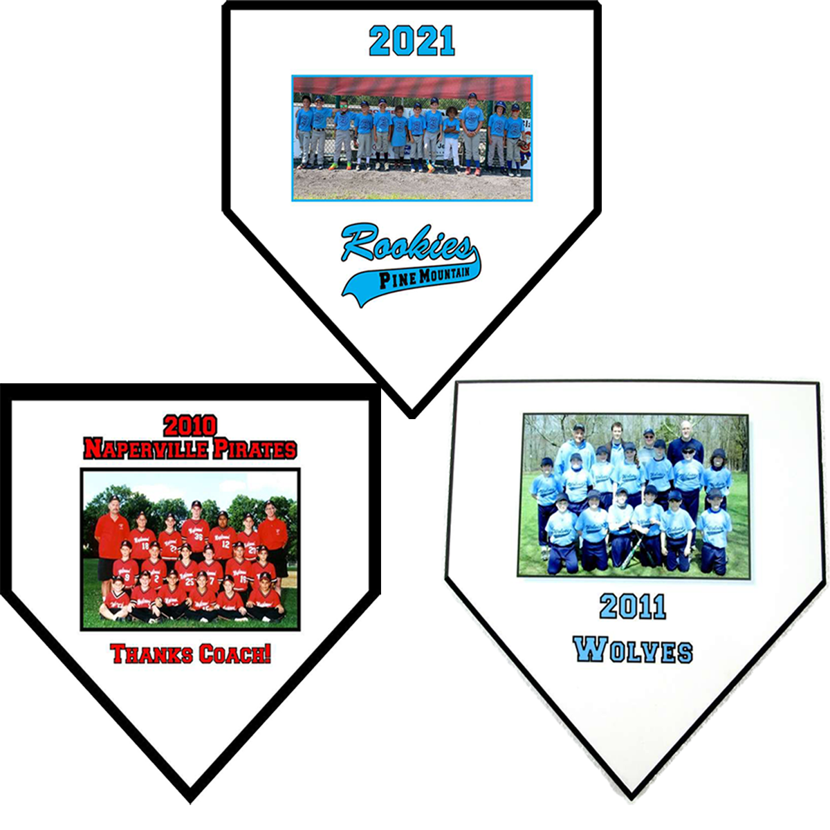 Baseball Home Plate Picture Plaque | Personalized Photo Plaque | 6x6 or 10x10