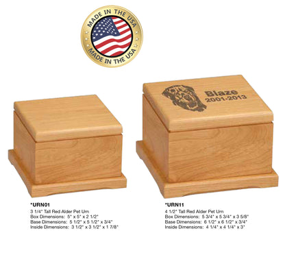 Pet Urn | Laser Engraved Wooden Pet Memorial - 2 sizes Decade Awards