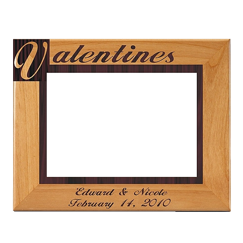 Valentine Picture Frame | Alder Wood | Personalized Picture Frame | 3 Sizes