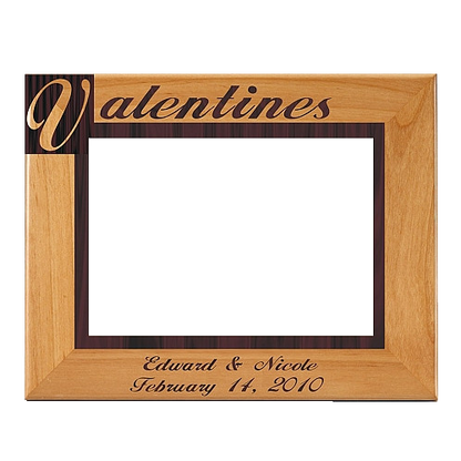 Valentine Picture Frame | Alder Wood | Personalized Picture Frame | 3 Sizes