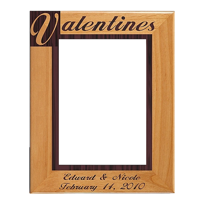 Valentine Picture Frame | Alder Wood | Personalized Picture Frame | 3 Sizes