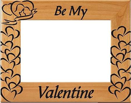 Valentine's / Be My Valentine Picture Frame | Laser Engraved Wood Frame - 3 Sizes Decade Awards