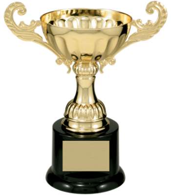Victory Cup Trophy - Gold or Silver | Engraved Love Cup Trophy - 6.5, 7.5, 8.5 or 9.75 Inch Tall Decade Awards