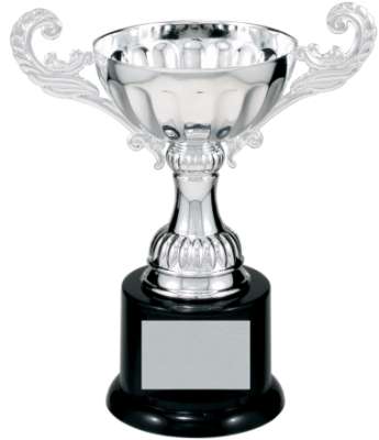 Victory Cup Trophy - Gold or Silver | Engraved Love Cup Trophy - 6.5, 7.5, 8.5 or 9.75 Inch Tall Decade Awards