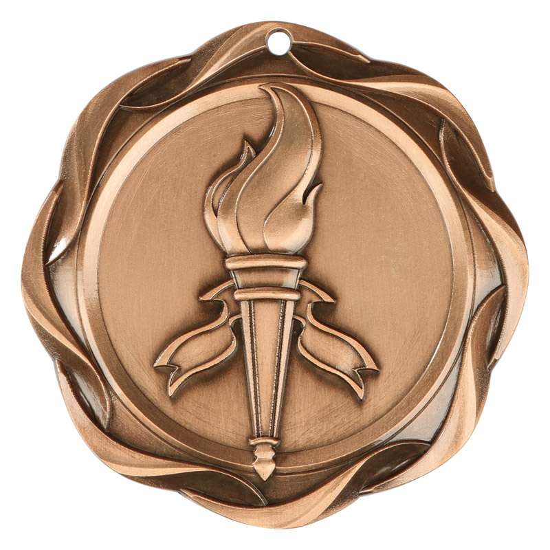 Victory Fusion Medal- Gold, Silver or Bronze | Engraved Victory Medallion - 3 Inch Wide Decade Awards
