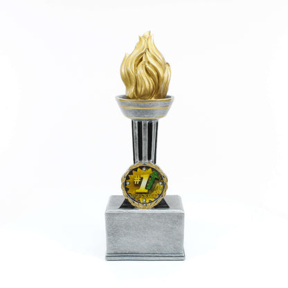 Victory Torch Trophy w/Insert | Engraved Flame of Victory Award - 9 or 12 Inch Tall Decade Awards