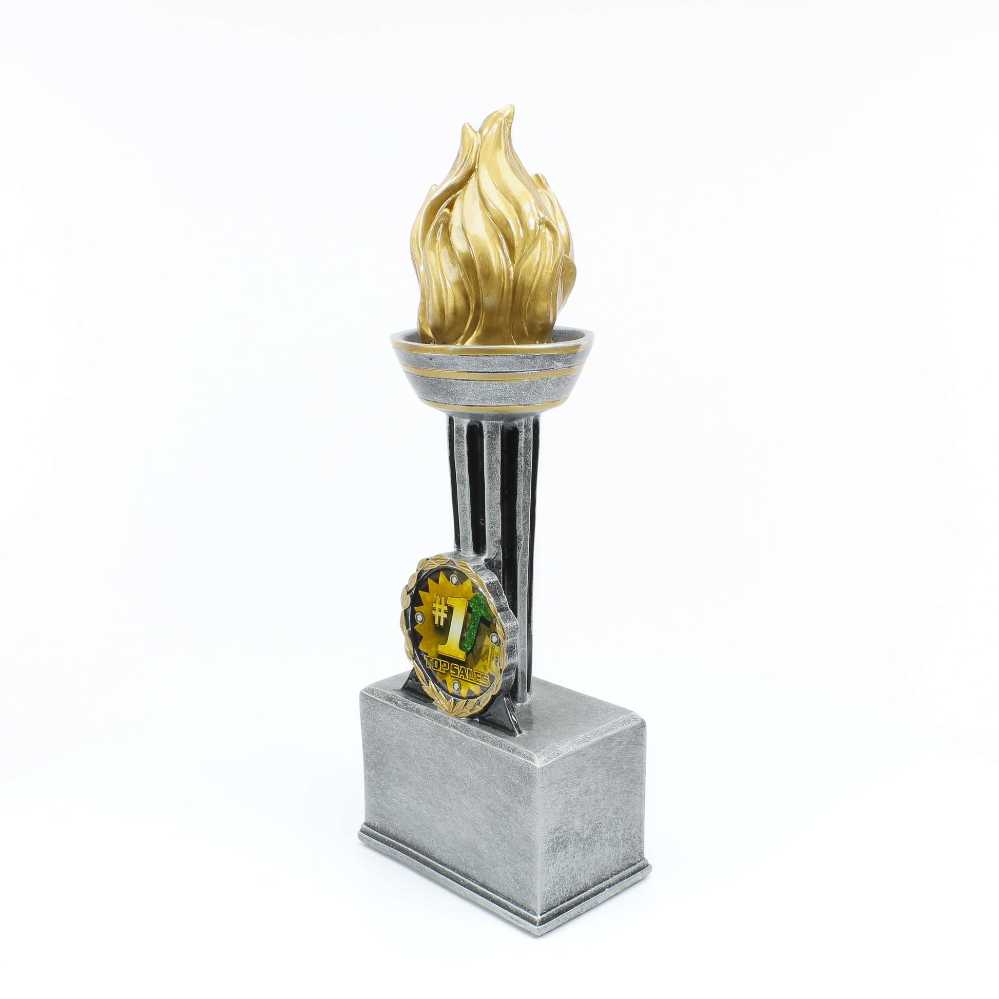 Victory Torch Trophy w/Insert | Engraved Flame of Victory Award - 9 or 12 Inch Tall Decade Awards