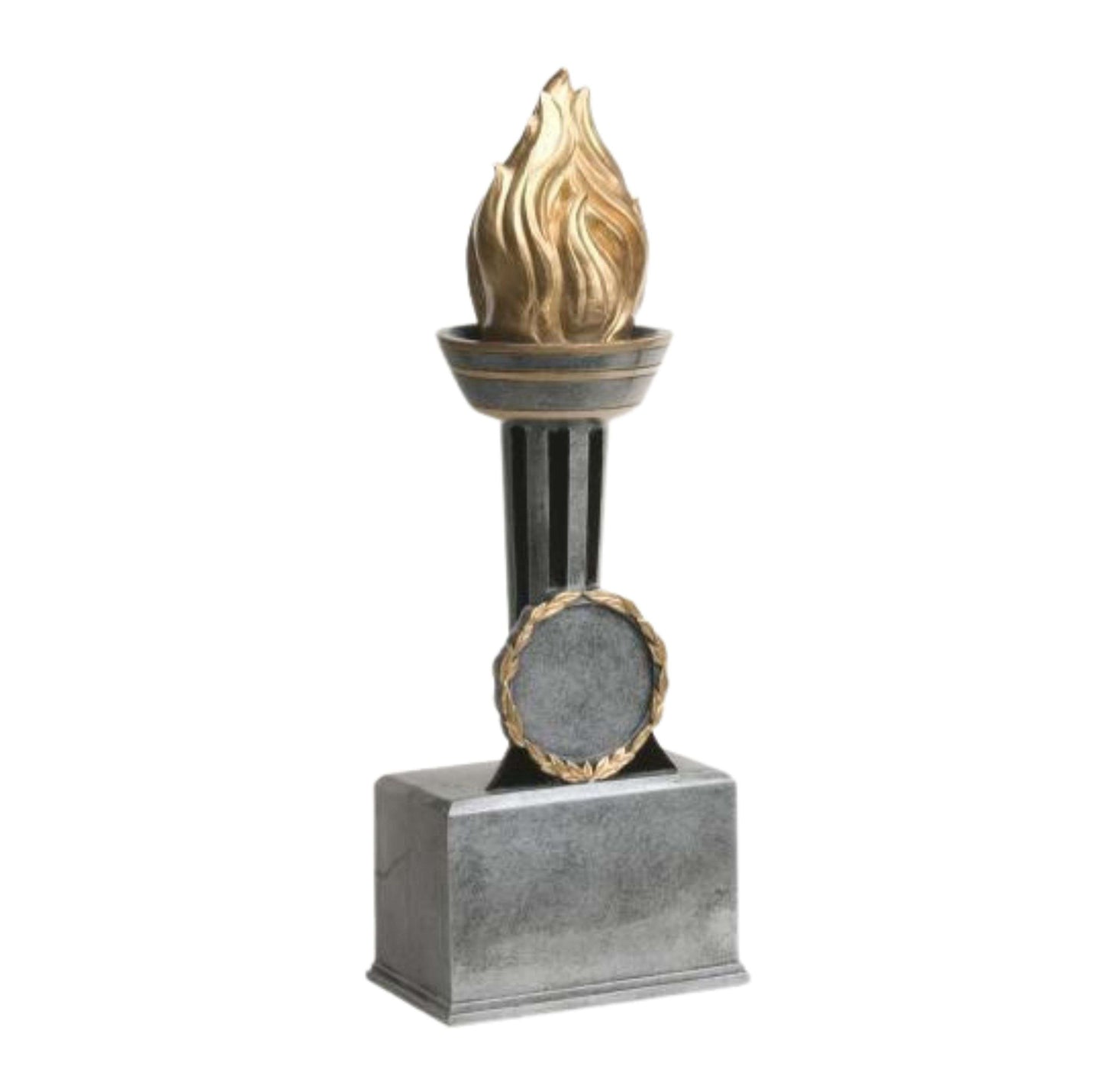 Victory Torch Trophy w/Insert | Engraved Flame of Victory Award - 9 or 12 Inch Tall Decade Awards