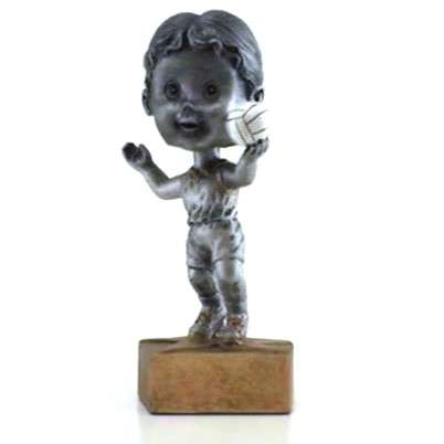 Volleyball Bobblehead Trophy | Engraved Volleyball Award - 6 Inch Tall Decade Awards