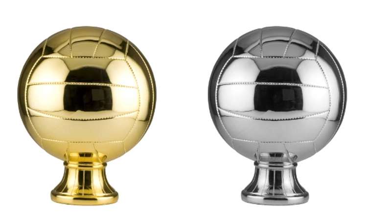 Volleyball Full Size Resin Trophy - Gold / Silver Decade Awards