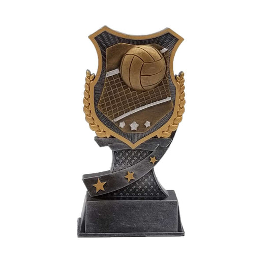 Volleyball Shield Trophy | Engraved Volleyball Award - 5.75 or 7 Inch Tall Decade Awards