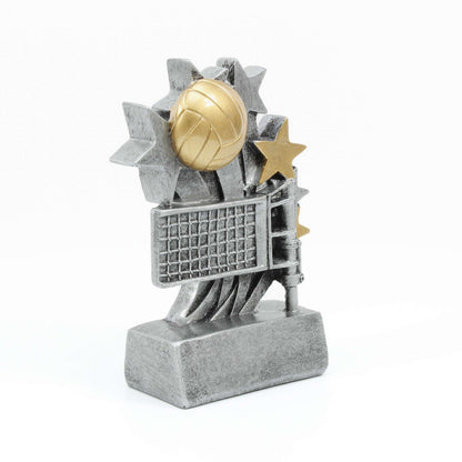 Volleyball Star Blast Trophy | Engraved Volleyball Award - 4.75 Inch Tall Decade Awards