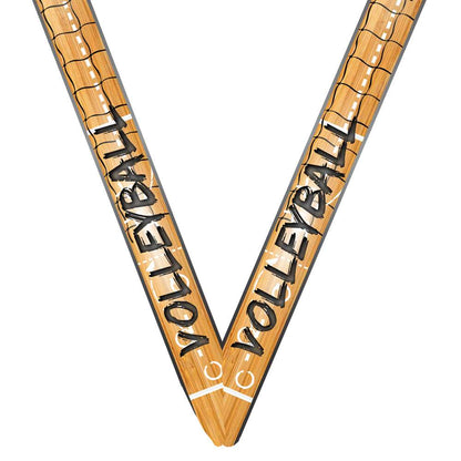 Volleyball Ten Star Medal - Gold, Silver or Bronze | Engraved Spike & Dig 10 Star Medallion | 2.25 Inch Wide Decade Awards