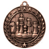 Bronze chess tournament medal showing detailed wreath and chess emblem