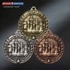Chess wreath medal gold silver bronze