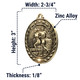 Custom cross country medal by Decade Awards showing runner silhouette and finish ribbon