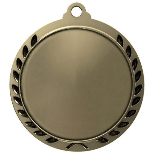 Music Wreath Medal, Gold | Engraved Gold Music Medal - 2.75 Inch Wide Decade Awards