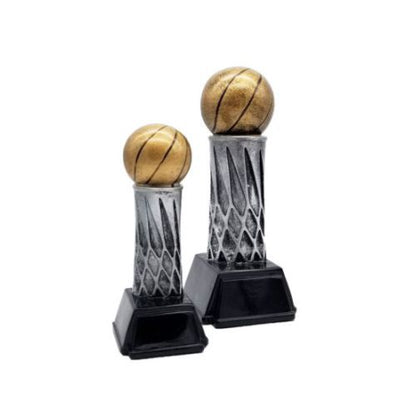 Basketball World Class Trophy | Engraved Basketball Tower Award - 6 or 8 Inch Tall Decade Awards