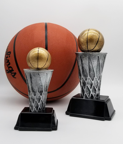 Basketball World Class Trophy | Engraved Basketball Tower Award - 6 or 8 Inch Tall Decade Awards