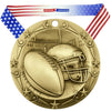 Football World Class Medal - Gold, Silver or Bronze | Engraved Football Medal - 3 Inch Wide Decade Awards