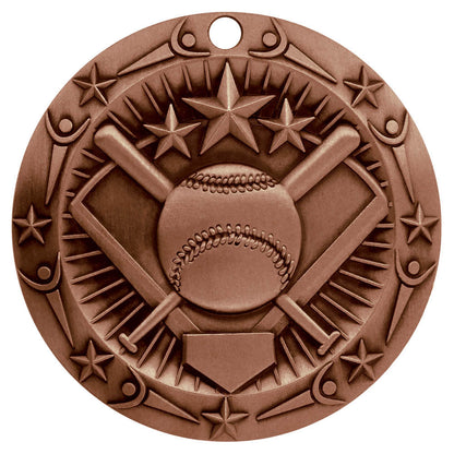 Personalized Softball Medal with Ribbon | Gold, Silver or Bronze | World Class Medal | 3 Inches Wide
