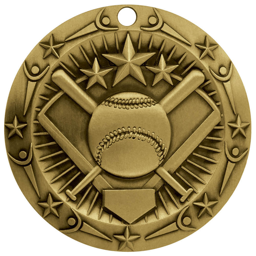 Personalized Softball Medal with Ribbon | Gold, Silver or Bronze | World Class Medal | 3 Inches Wide