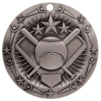 Personalized Softball Medal with Ribbon | Gold, Silver or Bronze | World Class Medal | 3 Inches Wide