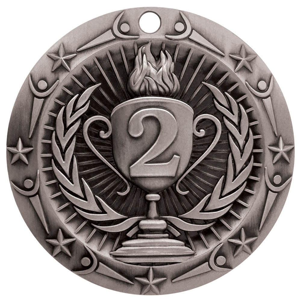 Personalized 1st 2nd 3rd Place Medal with Ribbon | Gold Silver Bronze | World Class | 3 Inch