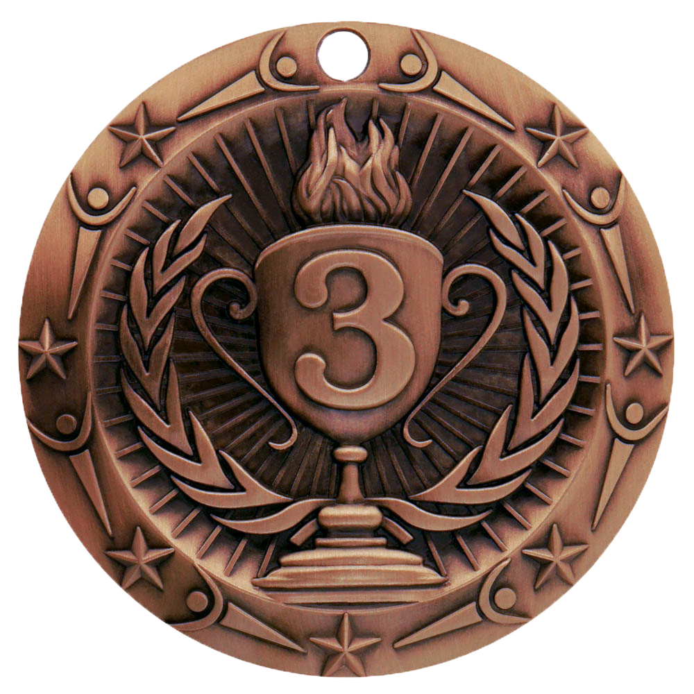 Personalized 1st 2nd 3rd Place Medal with Ribbon | Gold Silver Bronze | World Class | 3 Inch