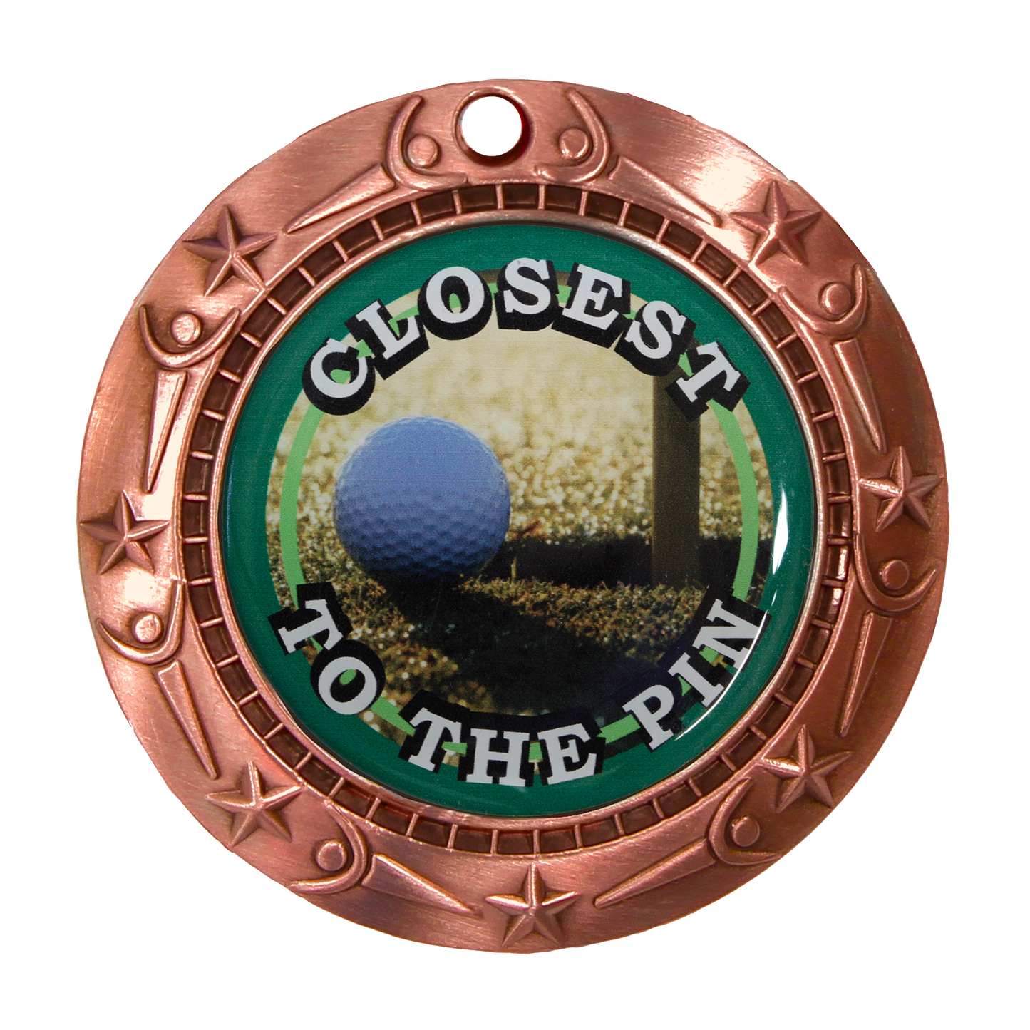 Personalized Closest to the Pin Golf Medal with Ribbon | Gold Silver or Bronze | World Class Medal | 3 Inches Wide