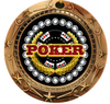 Personalized Poker Medal with Ribbon | Gold, Silver or Bronze | World Class Medal | 3 Inches Wide
