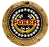 Personalized Poker Medal with Ribbon | Gold, Silver or Bronze | World Class Medal | 3 Inches Wide